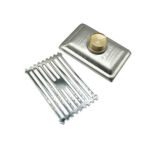 201 不銹鋼淺竹紋長方形10*15cm浴室銅磁防臭芯地漏