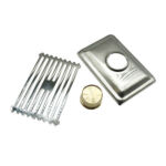 201 不銹鋼淺竹紋長方形10*15cm浴室銅磁防臭芯地漏