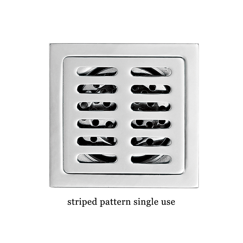 Square 6mm Thick 4 Дюйм 201 Stainless Steel Apple Pattern Bathroom Shower Floor Drain with Copper Odor Proof Self Seal Core