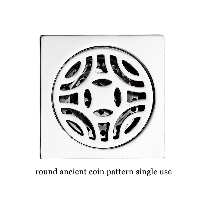 Kub Square 6m tuab 4 nti 201 Stainless Steel Round kua chav dej da dej Brass anti Odor pem teb drain nrog Bayonet --XINZHIJIA/XUNJIA