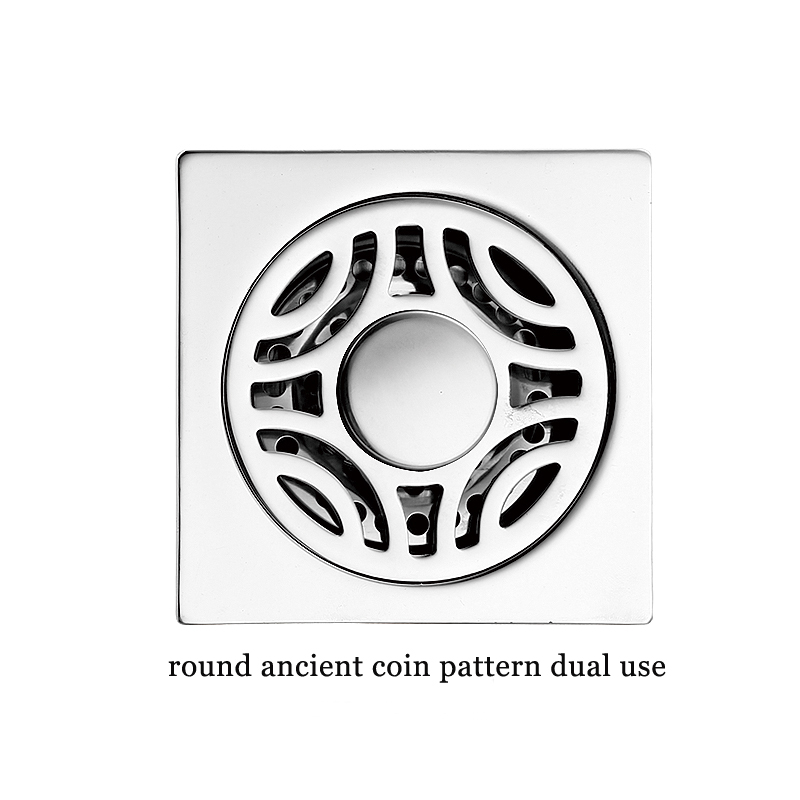 Kub Square 6m tuab 4 nti 201 Stainless Steel Round kua chav dej da dej Brass anti Odor pem teb drain nrog Bayonet --XINZHIJIA/XUNJIA