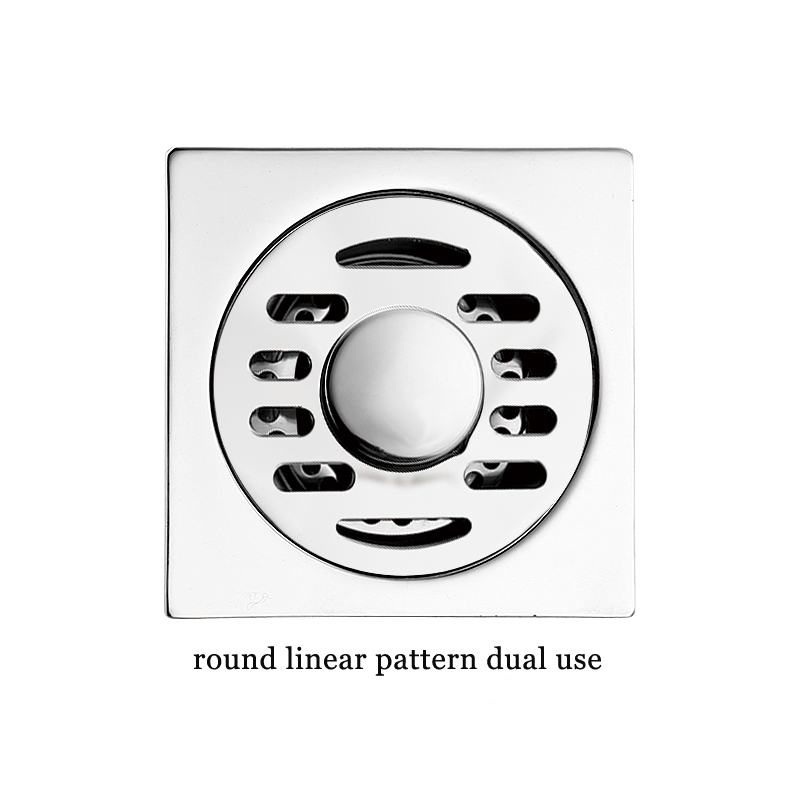 Kub Square 6m tuab 4 nti 201 Stainless Steel Round kua chav dej da dej Brass anti Odor pem teb drain nrog Bayonet --XINZHIJIA/XUNJIA