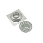 批发工程SUS 304 不锈钢方形10*10cm 2mm厚线性地漏带普通防臭芯