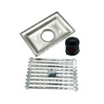 10*15厘米長方形輕竹紋201不鏽鋼廚房淋浴浴室塑膠磁浮芯地漏