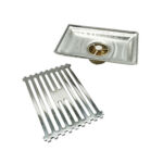 201 不銹鋼淺竹紋長方形10*15cm浴室銅磁防臭芯地漏