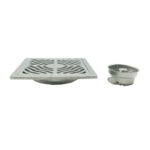 High Quality 6″ Light Bathroom Antique 6 Mm Thick 201 Stainless Steel Floor Drain Base with Wavy Pattern Cover Self Seal Core —XINZHIJIA/XUNJIA