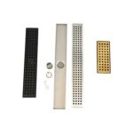 Stainless hlau loj displacement da dej nrog rectangular qhov hauv pem teb daim av