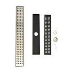 Stainless hlau loj displacement da dej nrog rectangular qhov hauv pem teb daim av