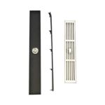 Striped Floor Drain for Efficient Bathroom Drainage