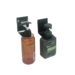 Xunjia/xinzhijia -304 黑色壁挂式粘胶不锈钢淋浴浴室卫生间洗手液架适用于洗发水悬挂架