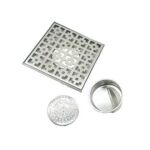 Kub muag 20*20cm 2m Thickened 304 Stainless Steel Square pem teb drain nrog filter element