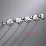 Xunjia/xinzhijia – 2023 全新現代高品質牆壁浴室配件浴袍懸掛 5 掛鉤 不銹鋼扁桿單層衣帽鉤