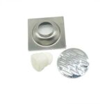 Square 10 *10cm 2m tuab 304 Stainless Steel Linear pem teb drain nrog Pvc Odor Proof Seal Core