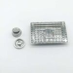 Rectangular 10*15cm Light Bamboo Pattern Bathroom 201 Stainless Steel Round Holes And Common Odor Proof Button Core Floor Drain