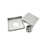 Xinzhijia/xunjia – Hot Sale Brushed Square 6 Inch 15X15 Cm SUS 304 Tile Insert Shower Stainless Steel Self Sealing Core Floor Drain