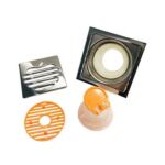 Square Stainless Steel pem teb drain nrog filter caij nyob rau hauv chav dej tshiab chav ua noj