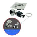 কারখানা সরাসরি বিক্রয় 3 মিমি মোটা 201 প্লাস্টিক কনুই ওয়াশিং মেশিনের পায়ের পাতার মোজাবিশেষ সংযোগকারী সেট সহ স্টেইনলেস স্টীল লিনিয়ার ফ্লোর ড্রেন