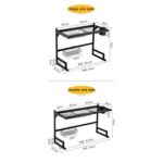 Xunjia/xinzhijia – A1水槽上方沥水架厨房置物架不锈钢立式沥水收纳架可调节厨房晾衣架