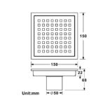Premium Stainless Steel Hidden Grid pem teb drain nrog puag – Npaum Drainage