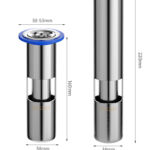 Núcleo de drenaje de piso de acero inoxidable premium – 304, Drenaje eficiente, Anti-odor