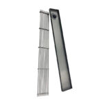 Конструкция трапа из нержавеющей стали 8 * 60 нержавеющая сталь серого цвета, сплошная полоса, боковой дренажный удлинитель, производитель бамбукового трапа для пола