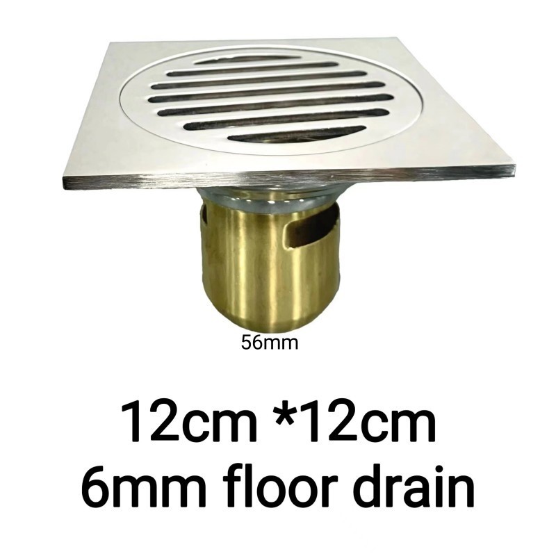 Round Striped Copper Deep Water Drain for Bathrooms