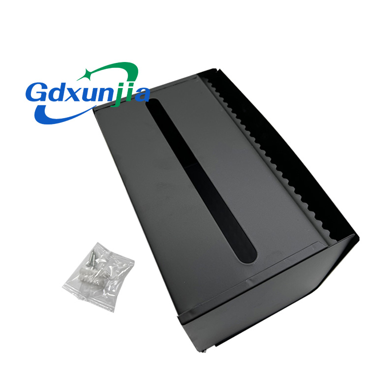 Black stainless steel paper box matte black K25 stainless steel creative paper box