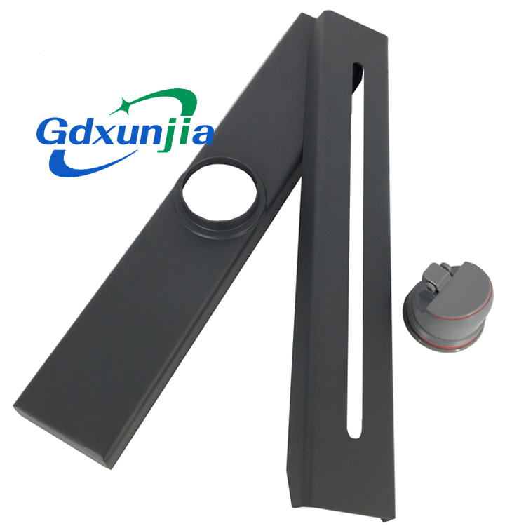 Ntev ncaj pem teb drain loj displacement square phom gray pem teb drain