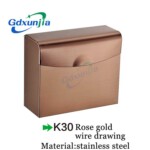 Xunjia/xinzhijia – Logo Custom Thickened Luxury K30 Aluminum Metal Square Car Tissue Box Bracket