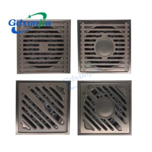 Thickened anti odor gun gray stainless steel floor drain