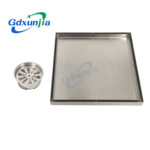 Hidden floor drain large displacement stainless steel invisible floor drain in bathroom